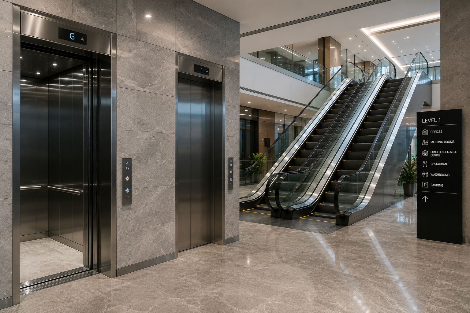 Vertical transportation (lifts, escalators)